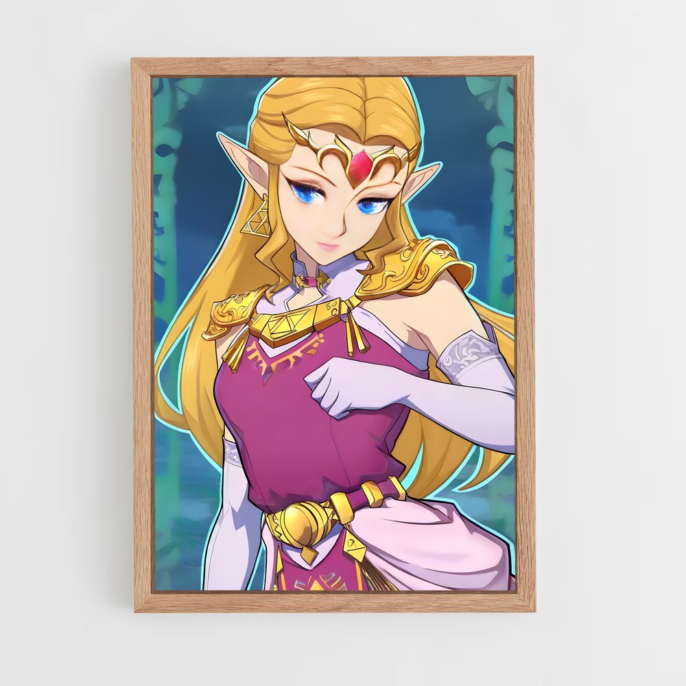 Poster Princesse en Rose – affiche Zelda (vue 4)